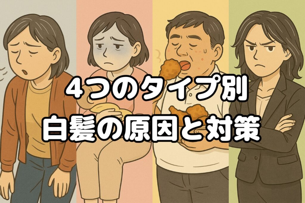 ４つのタイプ別白髪の原因と対策